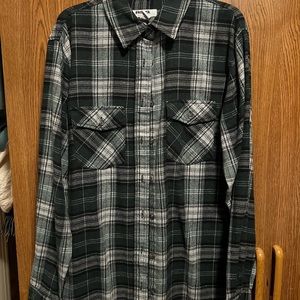 green plaid flannel